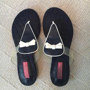 Blue Bow Sandals Isaac Mizrahi